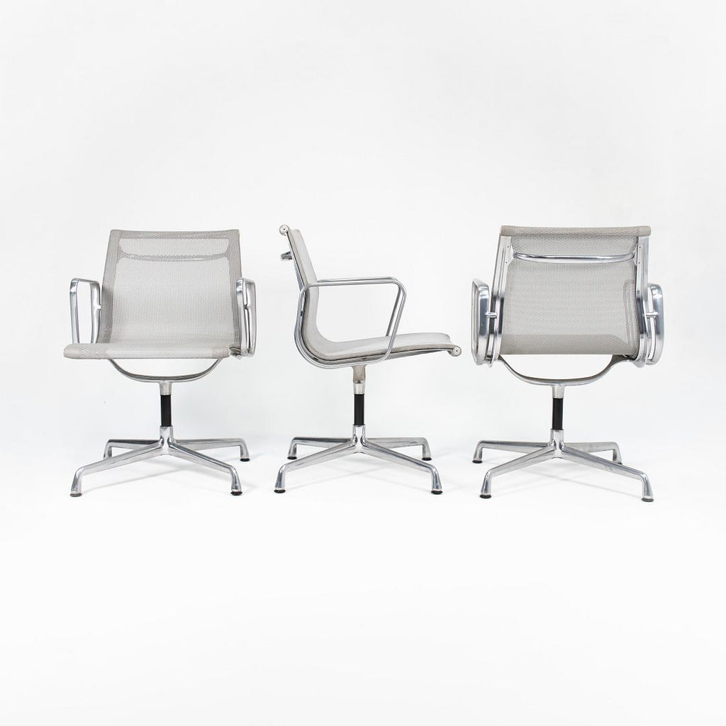 SOLD 2007 Eames Aluminum Side Chair by Charles and Ray Eames for Herman Miller in Silver Mesh