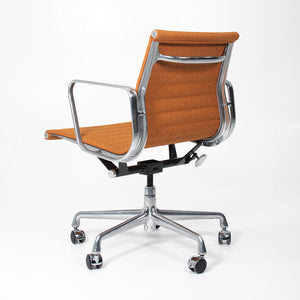 SOLD 2015 Eames Aluminum Group Management Chair by Charles and Ray Eames for Herman Miller in Orange Coil Fabric