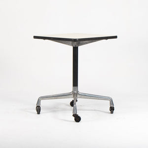 SOLD 1970s Universal Base Rolling Table by Charles and Ray Eames for Herman Miller with White Laminate Top 2x Available