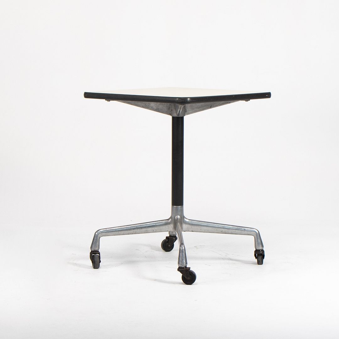 1970s Universal Base Rolling Table by Charles and Ray Eames for Herman Miller with White Laminate Top 2x Available