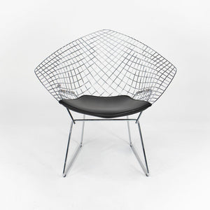 SOLD 2021 Pair of 421L Diamond Chairs by Harry Bertoia for Knoll with Chrome Finish