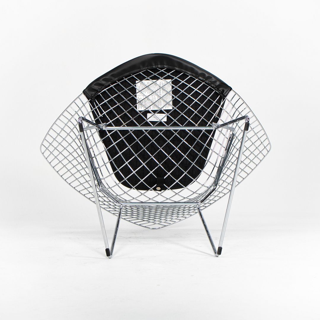 SOLD 2021 Pair of 421L Diamond Chairs by Harry Bertoia for Knoll with Chrome Finish
