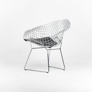 SOLD 2021 Pair of 421L Diamond Chairs by Harry Bertoia for Knoll with Chrome Finish