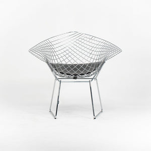 SOLD 2021 Pair of 421L Diamond Chairs by Harry Bertoia for Knoll with Chrome Finish