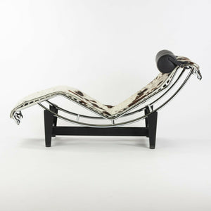 SOLD 2010s Le Corbusier Perriand Jeanneret Cassina LC4 Chaise Lounge Chair Ponyhide