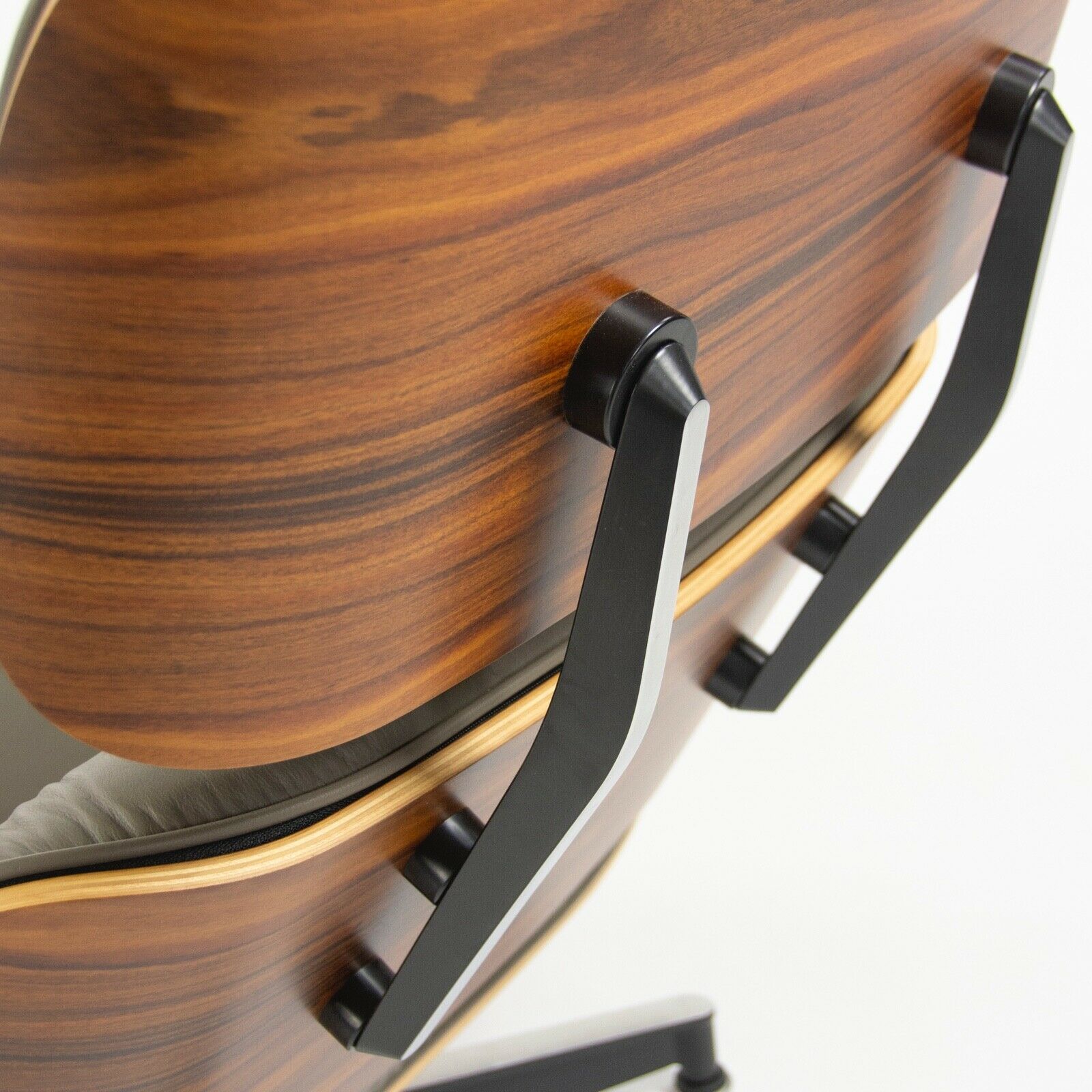 SOLD 2013 Herman Miller Eames Lounge Chair and Ottoman Palisander Greige Leather