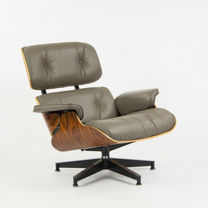 SOLD 2013 Herman Miller Eames Lounge Chair and Ottoman Palisander Greige Leather