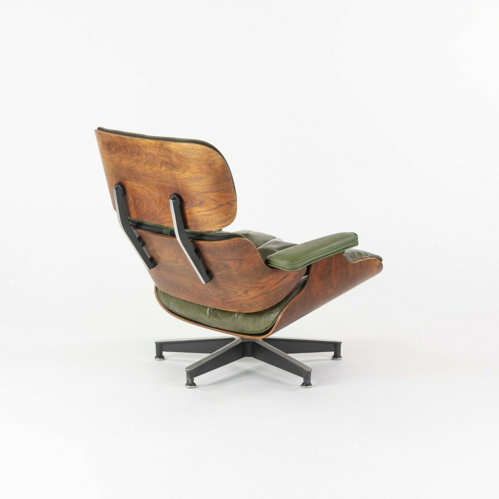 SOLD 1956 Herman Miller Eames Lounge Chair and Ottoman 670 671 in Green with Boot Glides