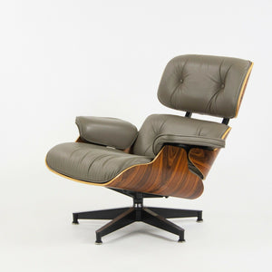 SOLD 2013 Herman Miller Eames Lounge Chair and Ottoman Palisander Greige Leather