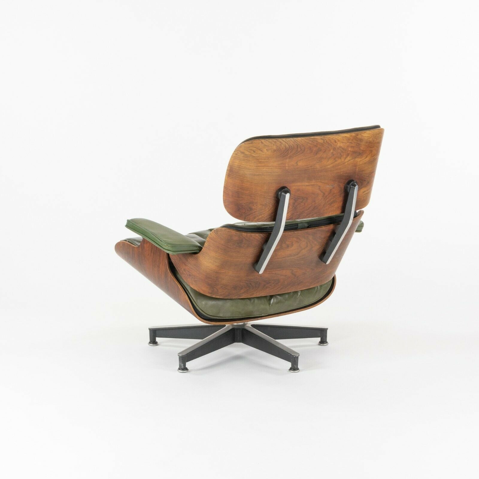 SOLD 1956 Herman Miller Eames Lounge Chair and Ottoman 670 671 in Green with Boot Glides
