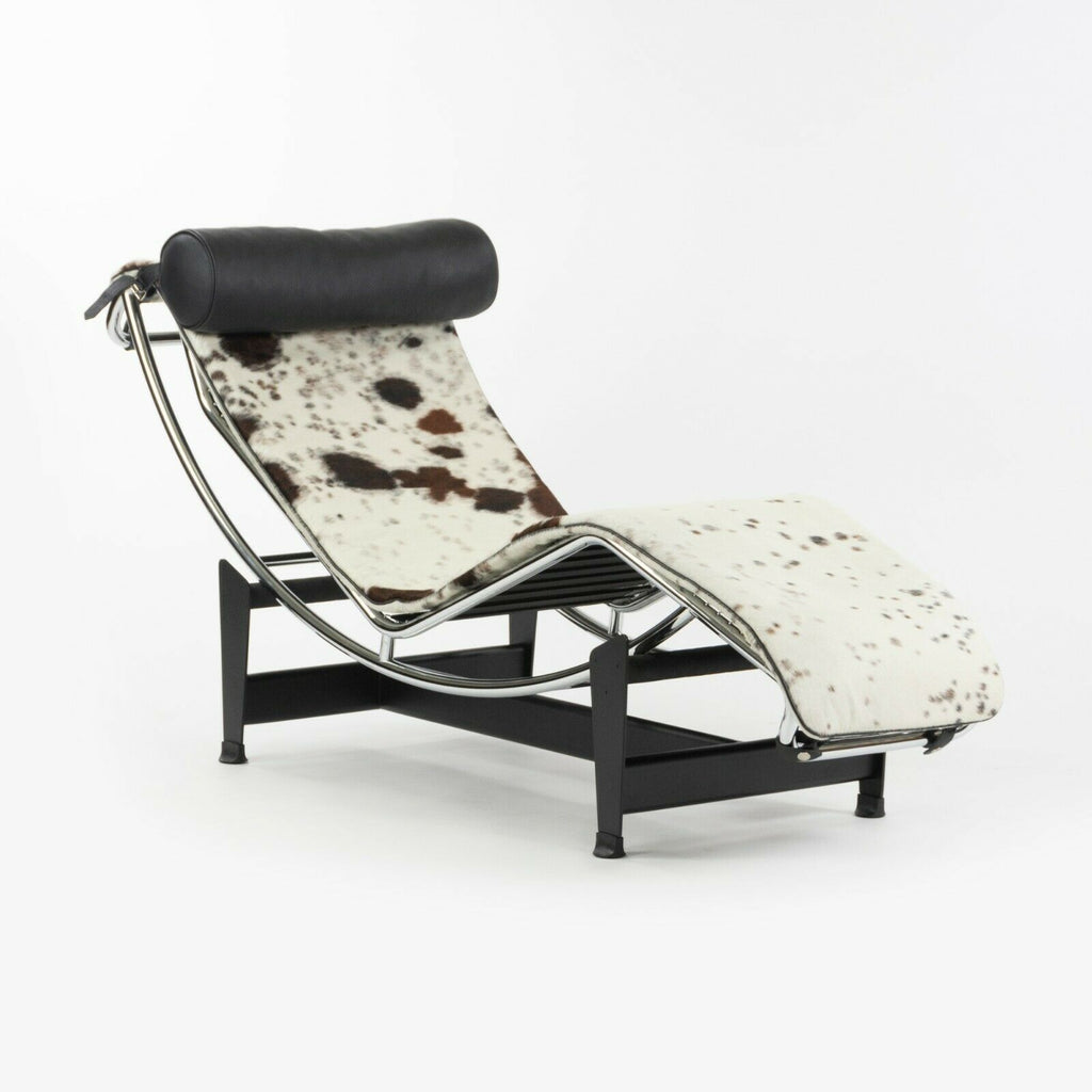 SOLD 2010s Le Corbusier Perriand Jeanneret Cassina LC4 Chaise Lounge Chair Ponyhide