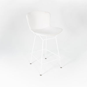 2021 Bertoia Counter Stool Model 426C by Harry Bertoia for Knoll in White with Full Upholstered Pad