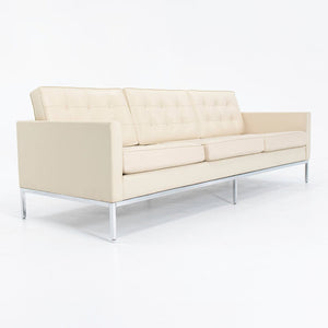 SOLD 2010s 1205S3 Three Seat Sofa by Florence Knoll for Knoll in Ivory Leather