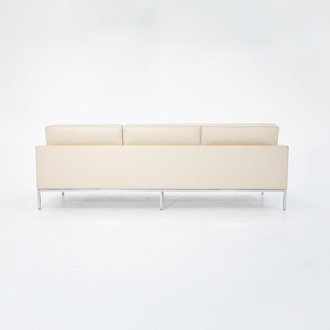 SOLD 2010s 1205S3 Three Seat Sofa by Florence Knoll for Knoll in Ivory Leather