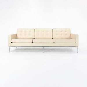 SOLD 2010s 1205S3 Three Seat Sofa by Florence Knoll for Knoll in Ivory Leather